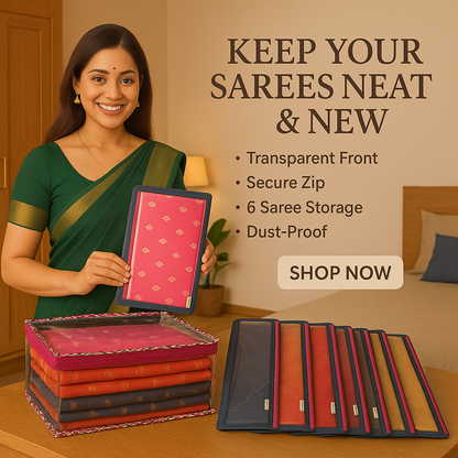 Saree/ Dress Cover (6 Sleeves) – Floral Dream